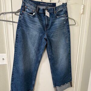American Eagle Stovepipe Cuffed Jean Size 14 Regular